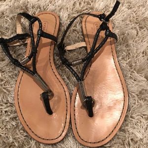 Coach leather sandals